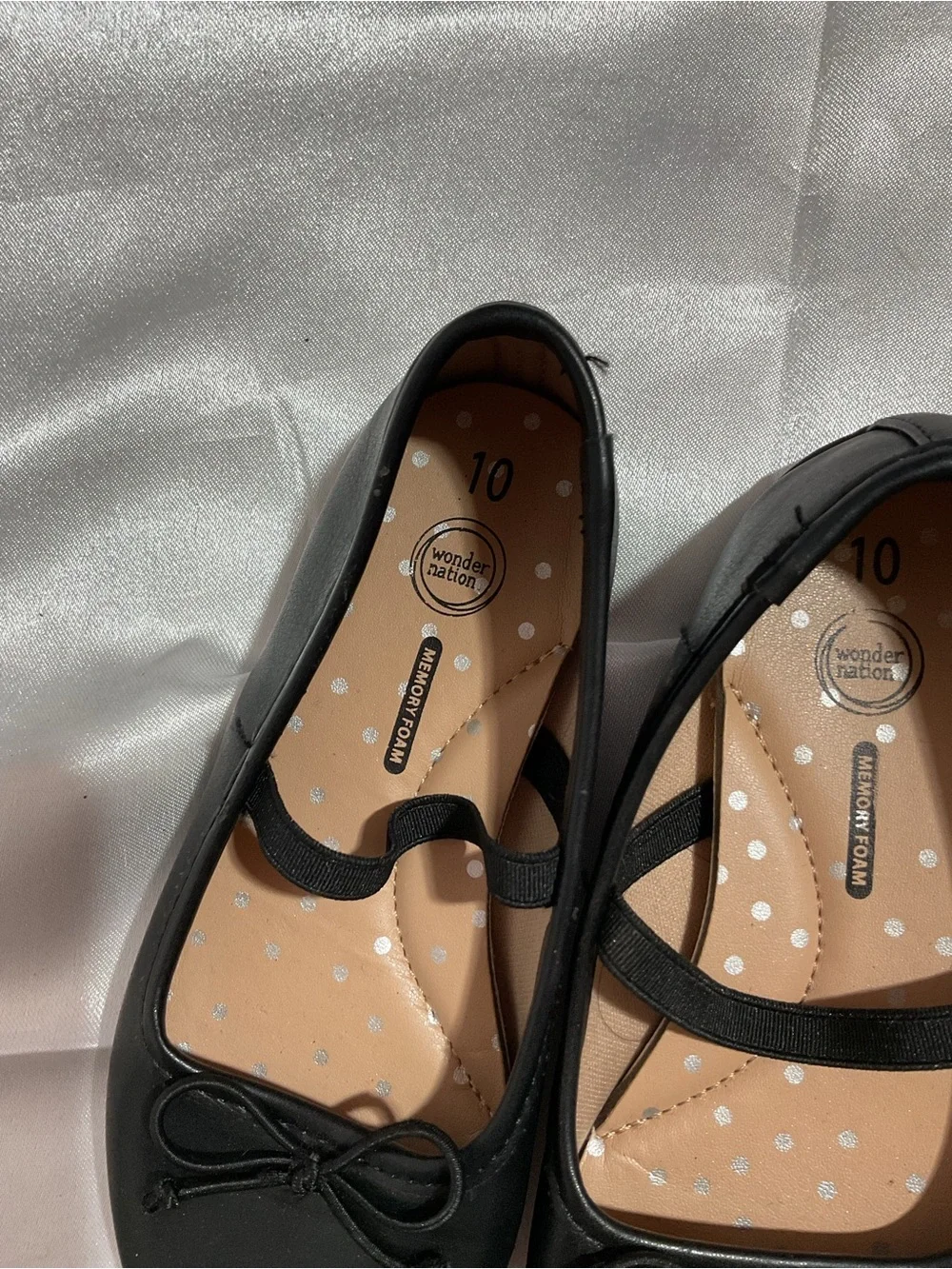 Girls' Black Mary Jane Flats - Unknown Brand